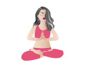 Yoga, concentration, illustration Yoga, concentration, illustration