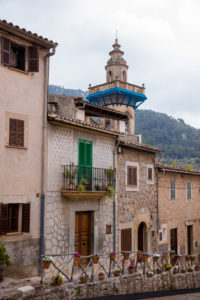 Houses, steeple, Valldemossa, Spain, the Balearic Islands, Majorca, Houses, steeple, Valldemossa, Spain, the Balearic Islands, Majorca,