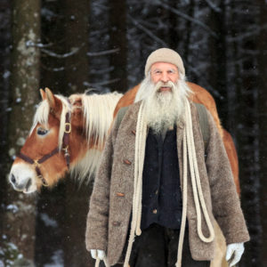going for a walk with the horses, man, beard, life with the nature going for a walk with the horses, man, beard, life with the nature