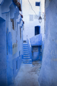 Blue Alley in Chefchaouen, Morocco, North Africa, Africa Blue Alley in Chefchaouen, Morocco, North Africa, Africa