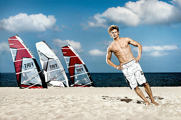 Germany, Sylt, Florian Jung, wind surfer, storm, 