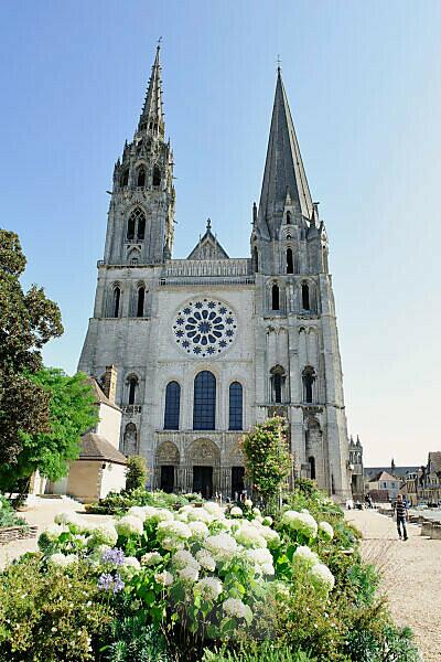 Chartres Cathedral, UNESCO World Heritage Site, Chartres, Eure-et-Loir,  France, Europe stock photo