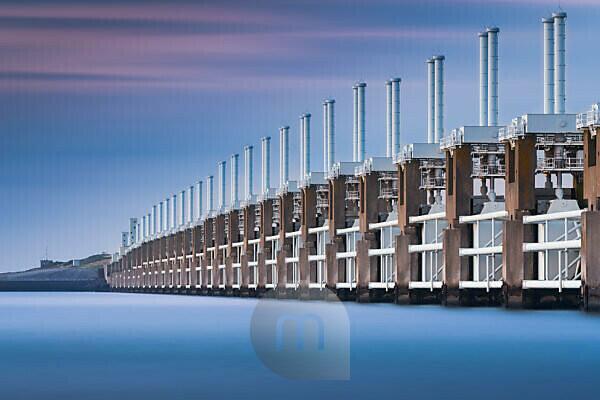 Bildagentur Mauritius Images Long Time Exposure Tidal Energy In The Osterschelde