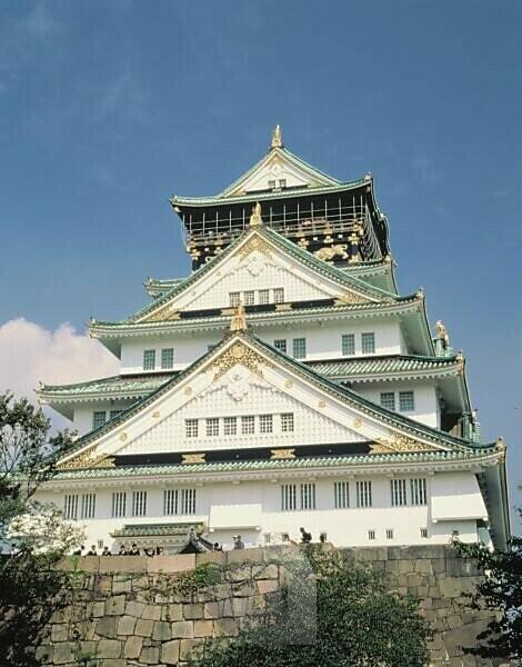 Bildagentur Mauritius Images Japan Osaka Burg Sehenswurdigkeit Bauwerk Gebaude Architektur