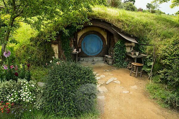 Bildagentur Mauritius Images New Zealand Matamata Hobbiton Movie Set Earth House