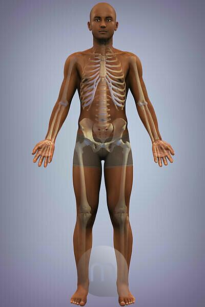 Full body view of a male figure of African ethnicity with the