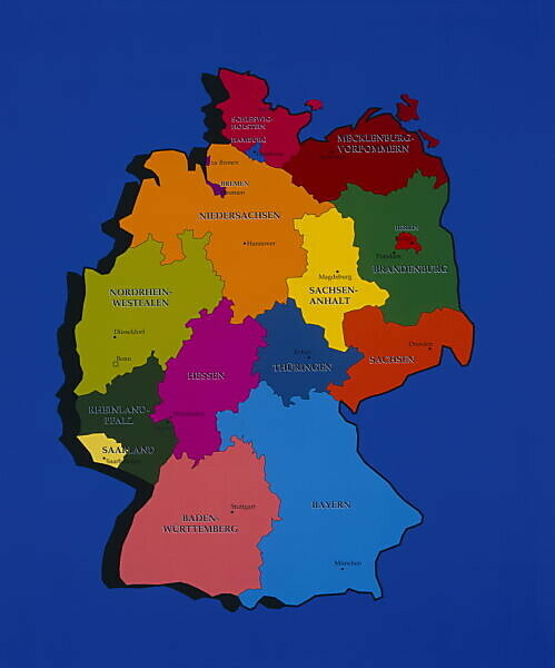 Bildagentur Mauritius Images Computergrafik Deutschlandkarte Bundeslander Landkarte Grafik Geographie Bundesrepublik Deutschland Deutschland Brd Bayern Baden Wurttemberg Saarland Rheinland Pfalz Hessen Thuringen Sachsen Brandenburg