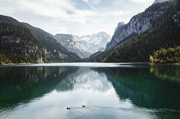 Austria, Upper Austria, Gosausee, roof stone