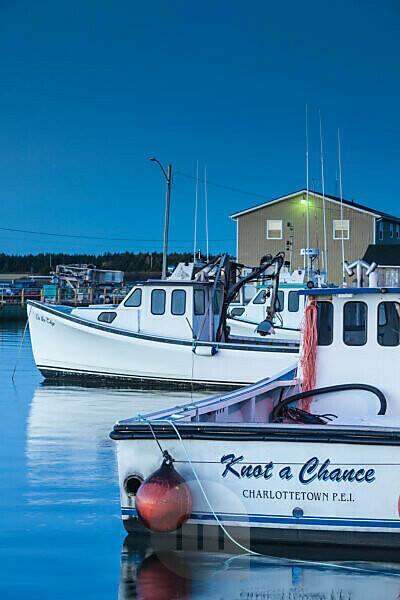 Fishing boats in Malpeque Harbour, Malpeque, Prince Edward Island