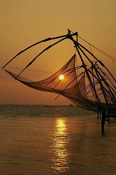 Chinese Fishnets On Sunset Kochikeralaindia Indian India Kochin