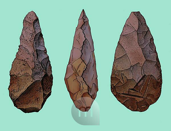 Sold at Auction: Enormous Paleolithic Portuguese Oldowan Stone Axe Tool