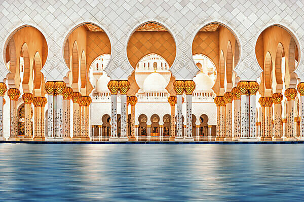 United Arab Emirates, Abu Dhabi, Grand Sheikh Zayed Mosque, Middle East,
