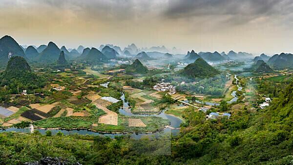 Yangshou (Guilin) sunset in China Yangshou (Guilin) sunset in China