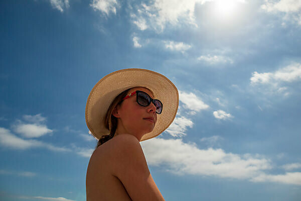 Topless Beach Closeup - Bildagentur | mauritius images | Young Girl On Nude Beach In Spain